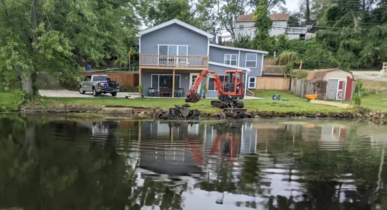Landmark Lakehouse waterfront before the animated transformation